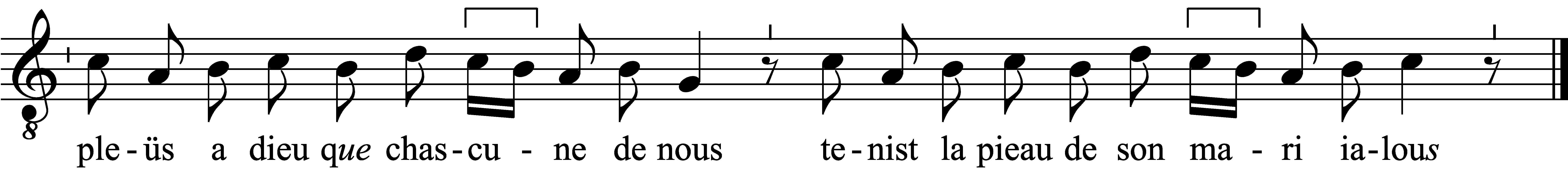 Refrain musical notation
